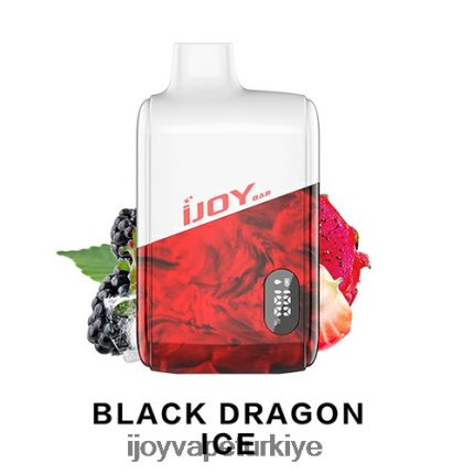 iJOY Bar IC8000 tek kullanımlık 4V44LV177 IJOY Elektronik Sigara siyah ejderha buz
