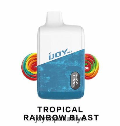 iJOY Bar IC8000 tek kullanımlık 4V44LV197 IJOY Elektronik Sigara tropikal gökkuşağı patlaması