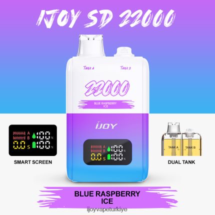 iJOY SD 22000 tek kullanımlık 4V44LV149 IJOY Vape Price mavi ahududu buz
