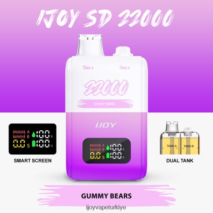 iJOY SD 22000 tek kullanımlık 4V44LV154 Best IJOY Vape Flavors sakızlı ayılar