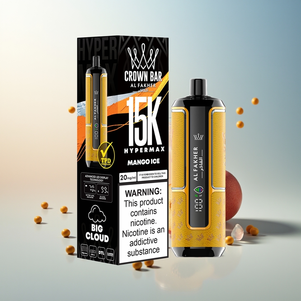 Al Fakher Crown Bar 15K DTL 22ml 600mAh Mango Buzlu