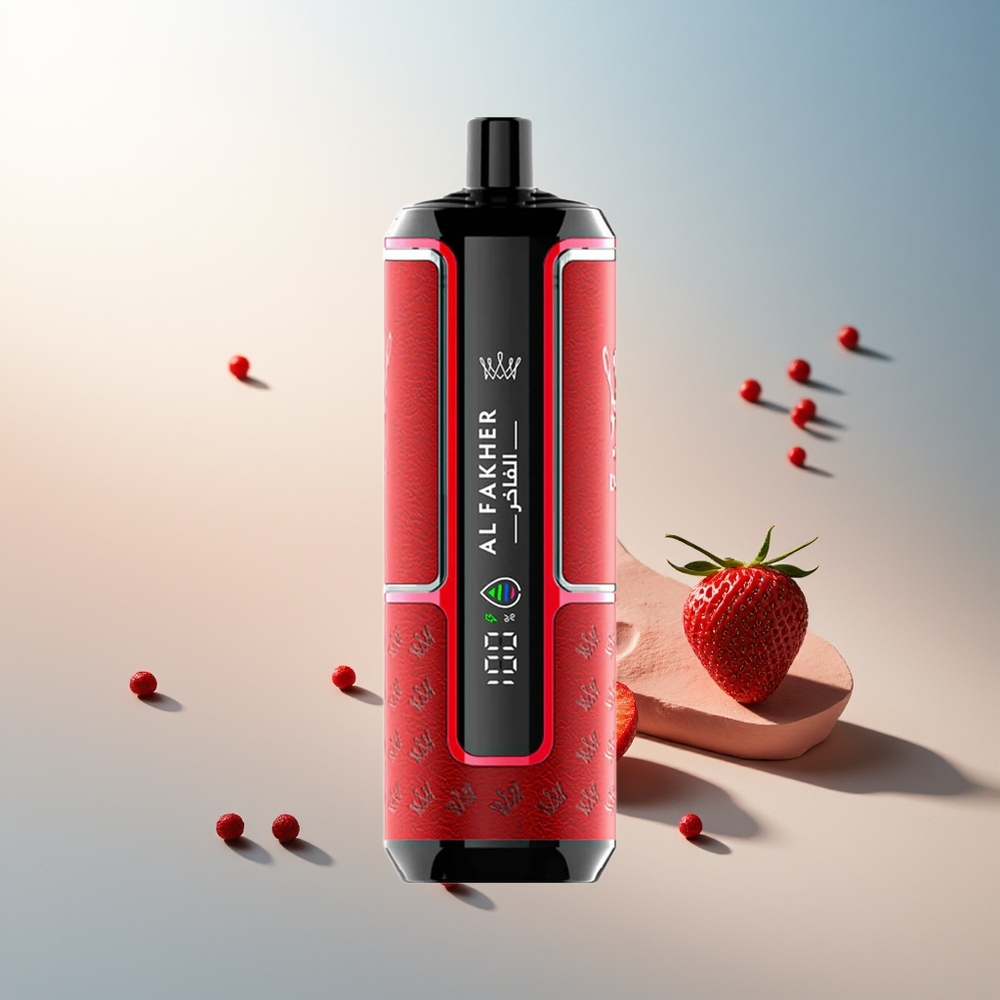 Al Fakher Crown Bar 15K Hipermax Taşınabilir Çilekli Punch