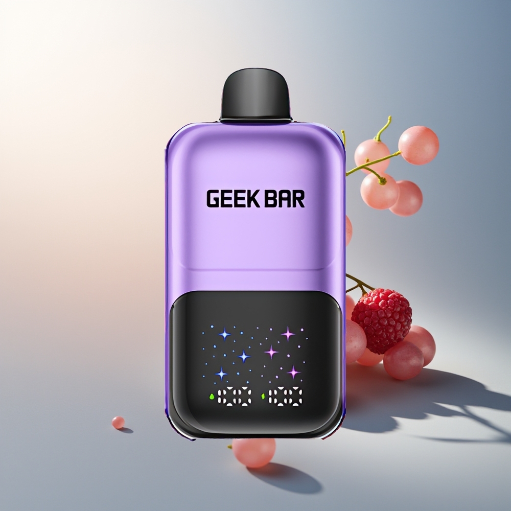 GEEK BAR 2GO 50000 Puff Etkileşimli Büyük Ekran 20ml Çift Tank Üzüm & Ahududu