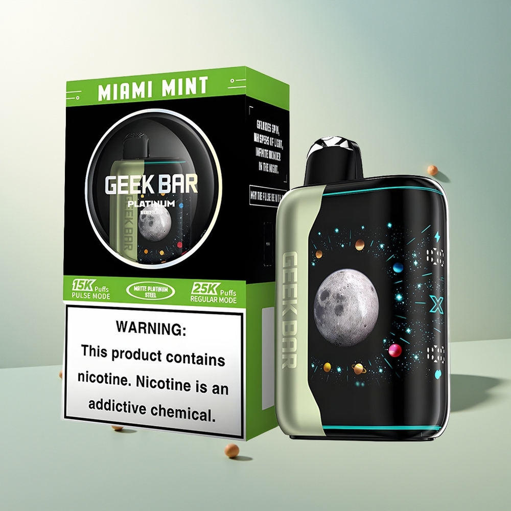 GEEK BAR Platinum Edition 25000 Puf Dinamik 3D Ekran Çift Mesh Coil Miami Nanesi