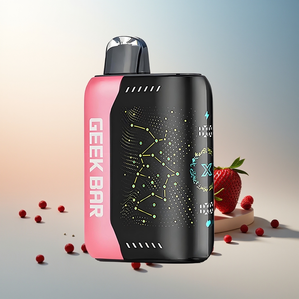 GEEK BAR Pulse X 25000 Puff Sıfır Nikotin 18mL Çift Mesh Bobin USB Type-C Şarj Portu 3D Kavisli Ekran