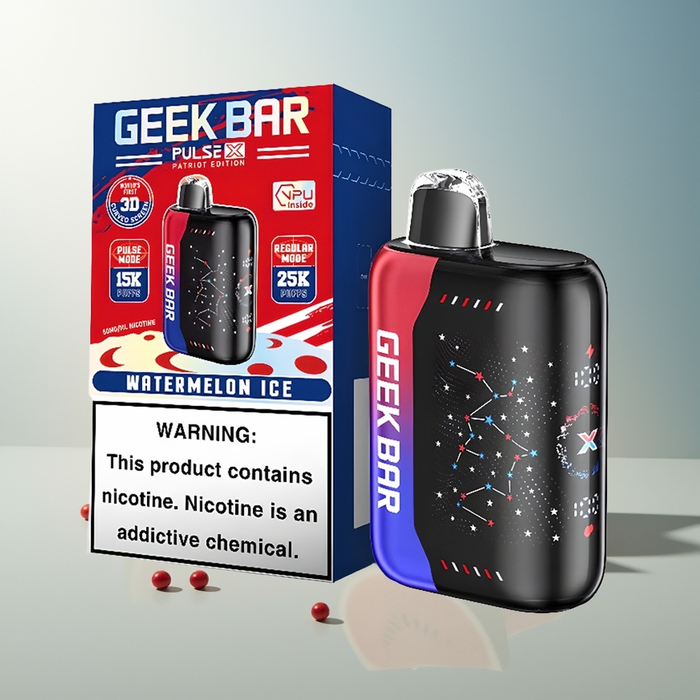GEEK BAR Pulse X 25000 Puff USB Type-C Şarj ve Çift Mesh Bobinli Patriot Edisyonu