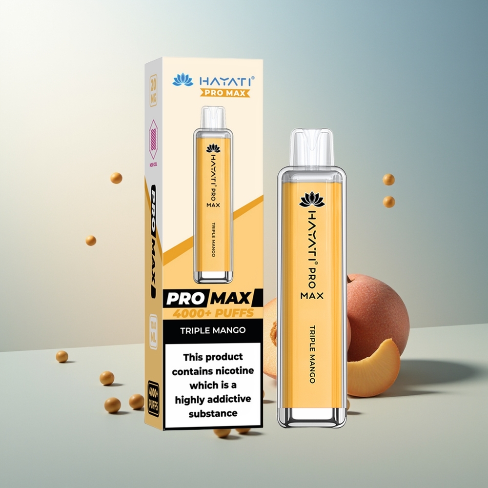 Hayati Pro Max 4000 Puf Şarj Edilebilir Üçlü Mango