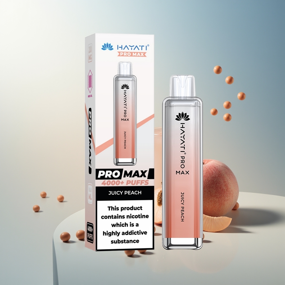 Hayati Pro Max 4000 Puff Şarj Edilebilir LED Aydınlatmalı Erikli Şeftali