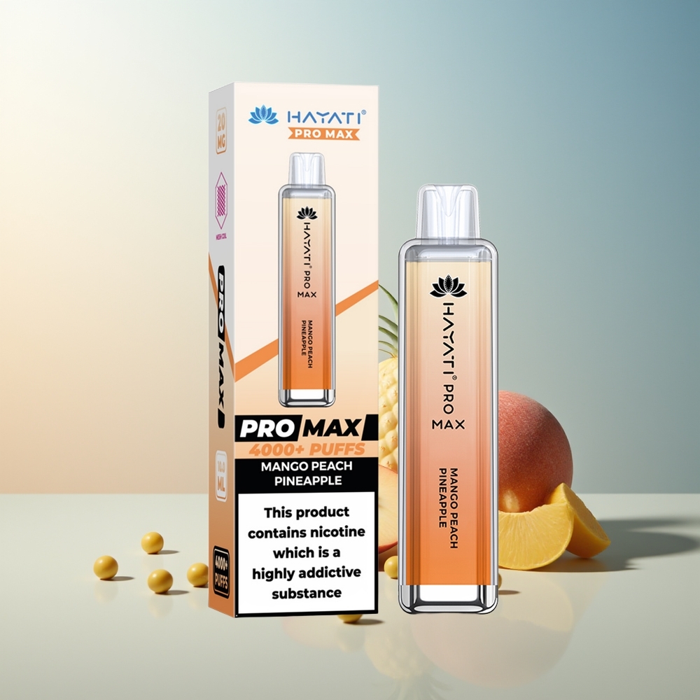 Hayati Pro Max 4000 Puff Şarj Edilebilir Mango Şeftali Ananas Aromalı