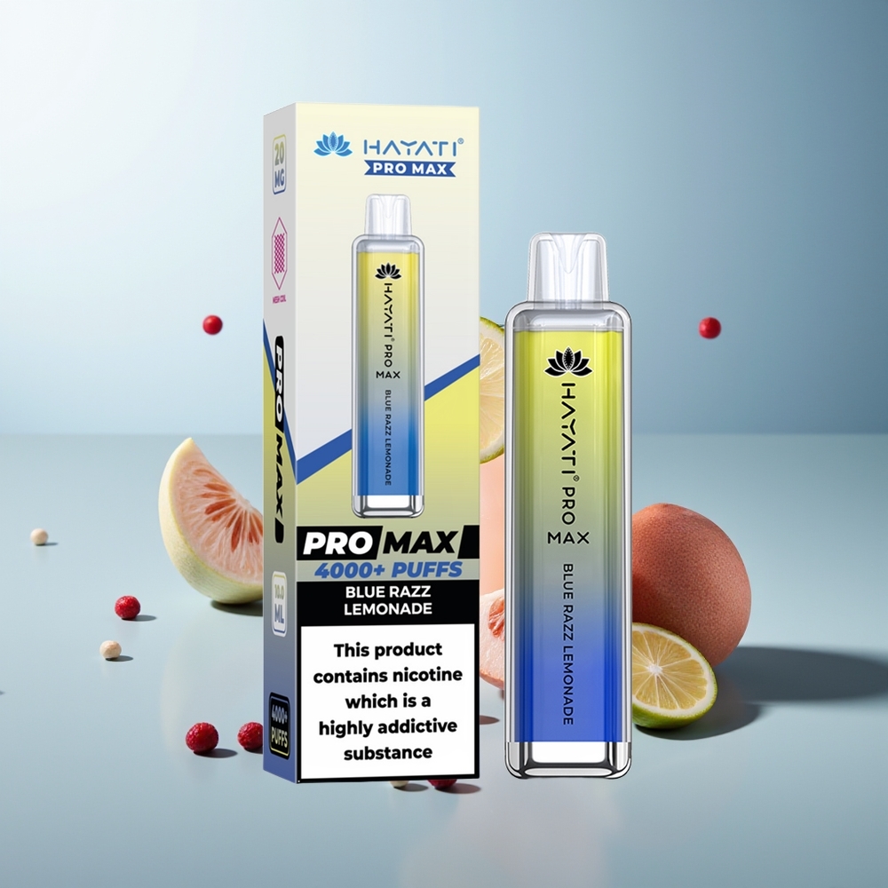 Hayati Pro Max 4000 Puff Şarj Edilebilir Mavi Ahududu Limonata
