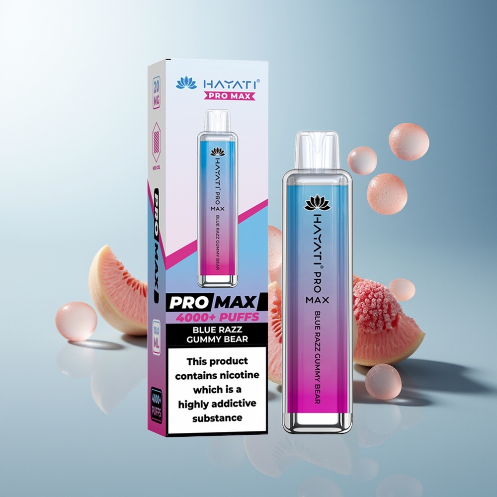 Hayati Pro Max 4000 Puff Şarj Edilebilir Mavi Ahudulu Sakızlı Ayı