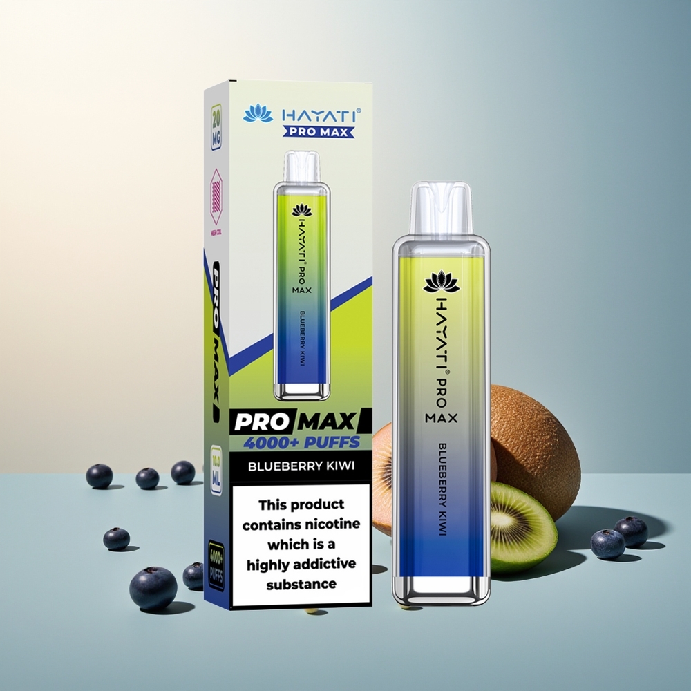 Hayati Pro Max 4000 Puff Şarj Edilebilir Yaban Mersini Kivi
