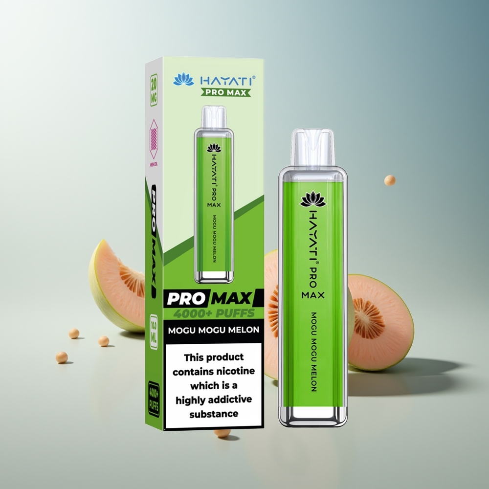 Hayati Pro Max 4000 Puff Şarj Edilebilir Çift 1.1 Ohm Mesh Bobinli Mogu Mogu Kavun