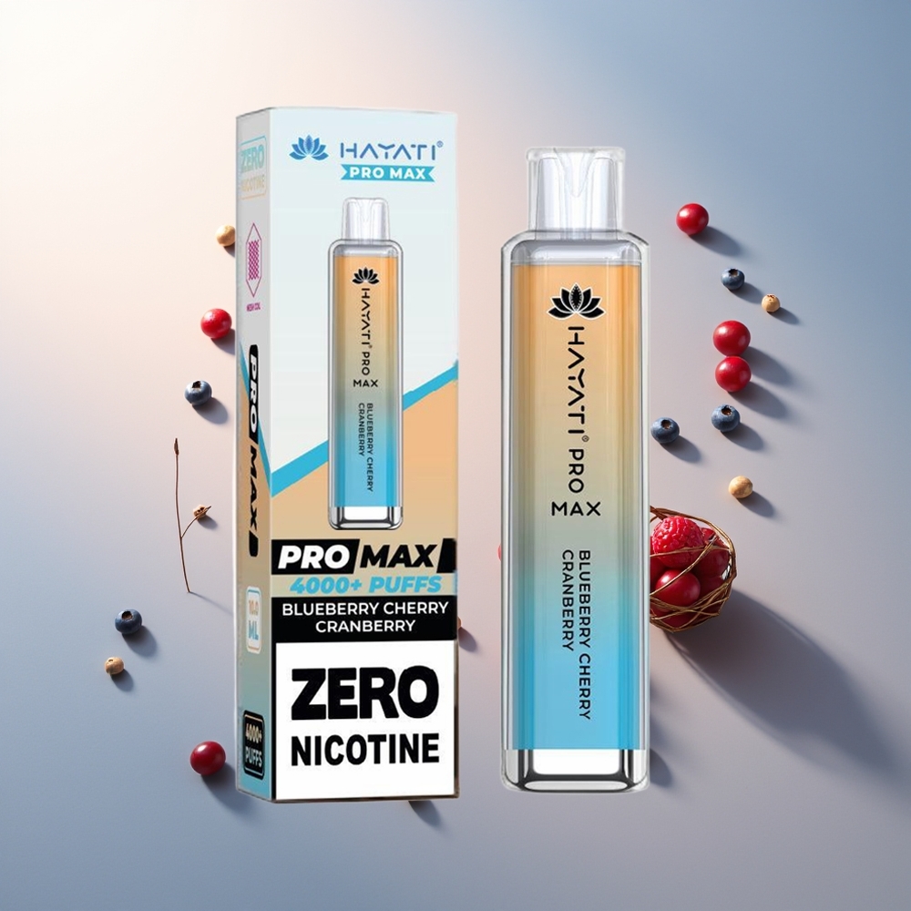 Hayati Pro Max 4000 Puff Şarj Edilebilir Çift 1.1 Ohm Mesh Bobinli Yaban Mersini Kiraz Ahududu