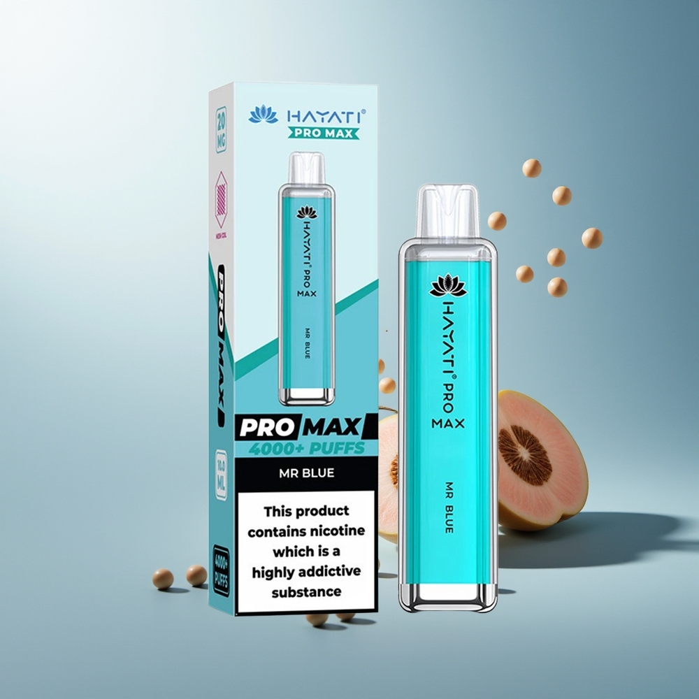 Hayati Pro Max 4000 Puff Şarj Edilebilir Çift 1.1 Ohm Mesh Coil Bay Mavi