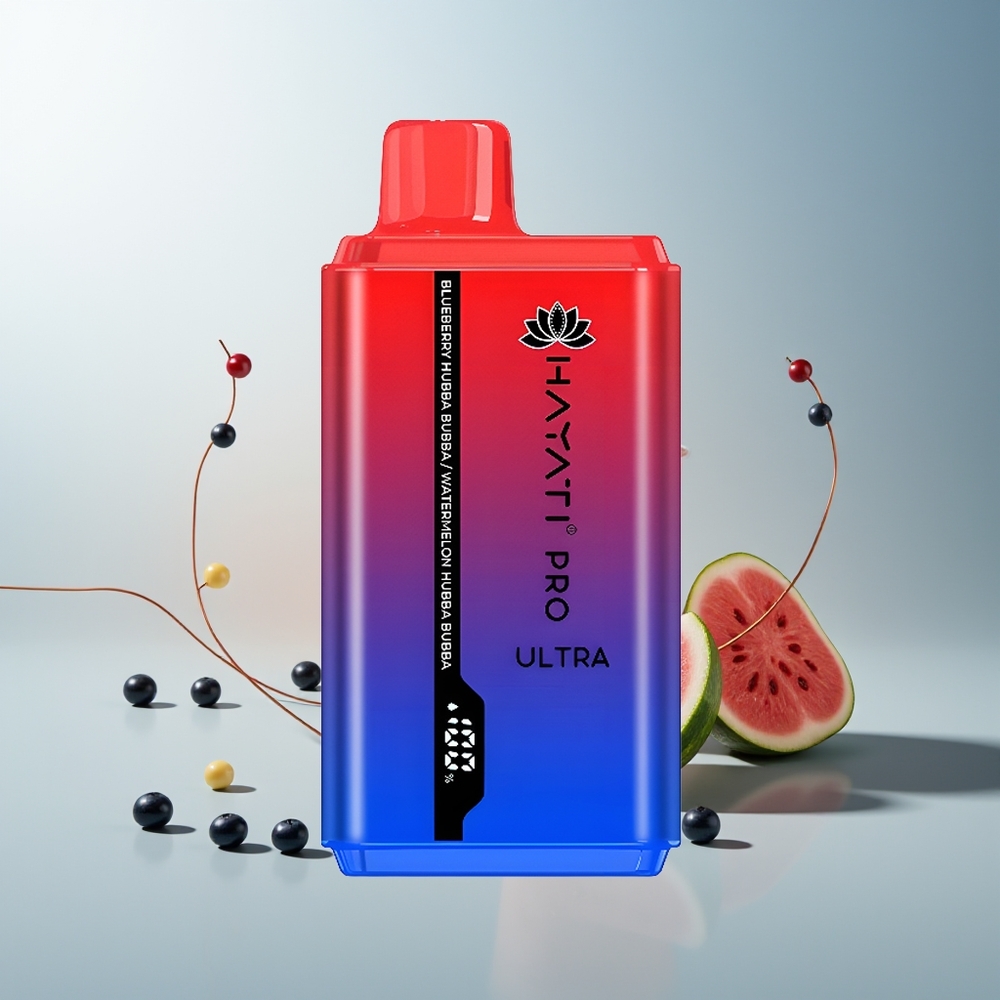 Hayati Pro Ultra 15000 Puff 850mAh 24ml 2% Mavi Böğürtlen Karpuz Hubba Bubba