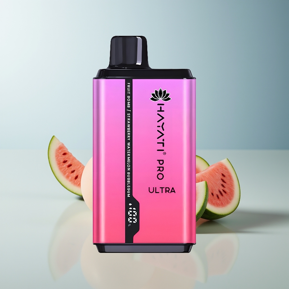 Hayati Pro Ultra 15000 Puff 850mAh 24ml 2% Meyve Bombası Çilekli Karpuzlu Bubblegum