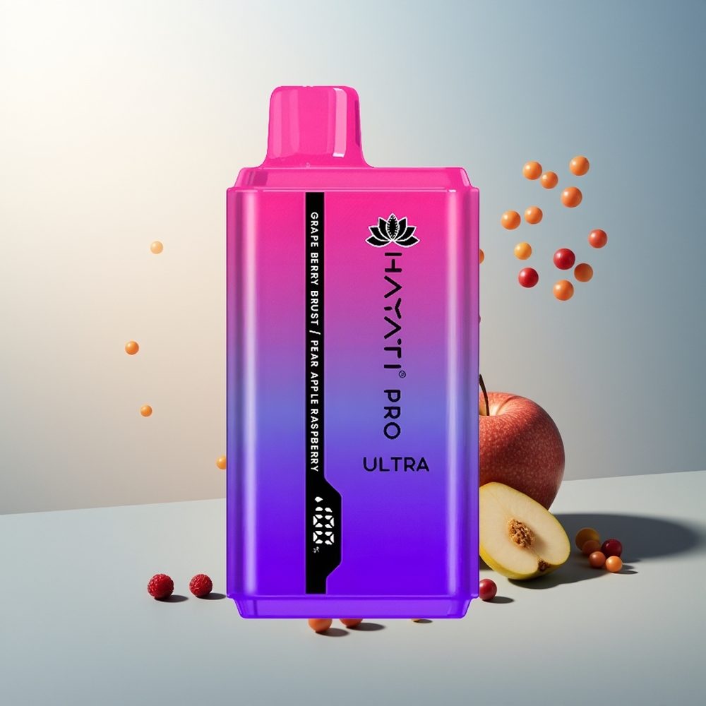 Hayati Pro Ultra 15000 Puff 850mAh 24ml %2 Nikotin Üzüm Berry Armut Elma Ahududu