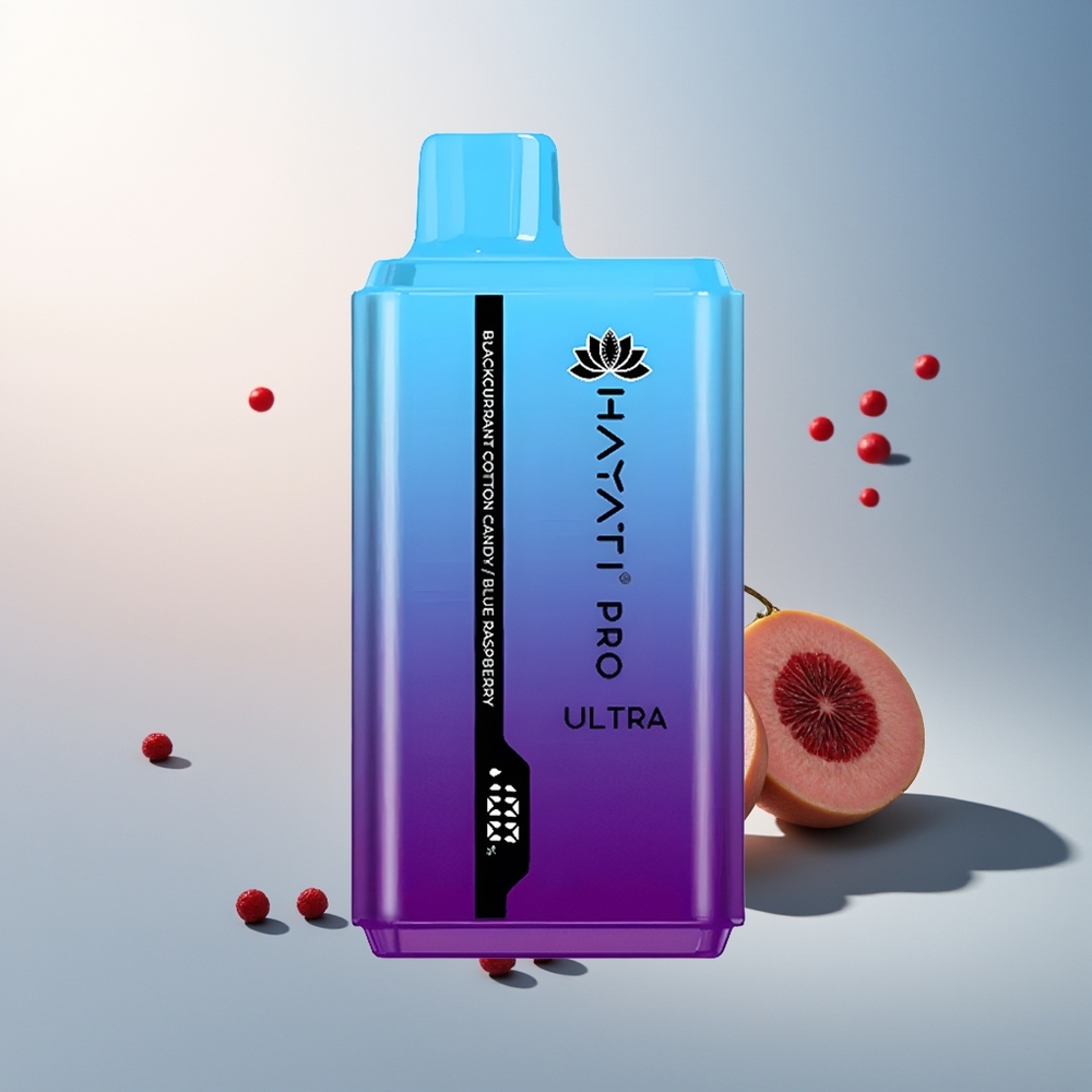 Hayati Pro Ultra 15000 Puff 850mAh 2x12ml 2% Siyah Frenküzümü Pamuk Şekeri Mavi Ahududu