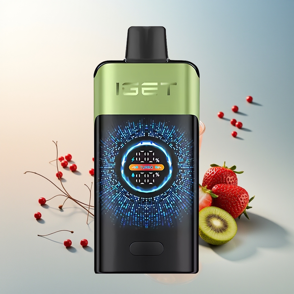 IGET ONE 12000 Puff Büyük Eğimli Renkli Ekran Çileki Kivi Buz