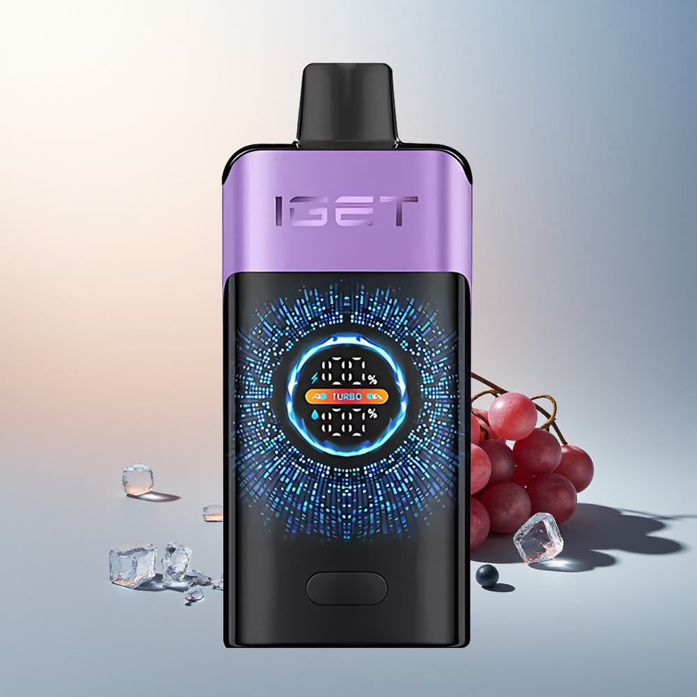 IGET ONE 12000 Puff Büyük Eğimli Renkli Ekran Üzüm Buz