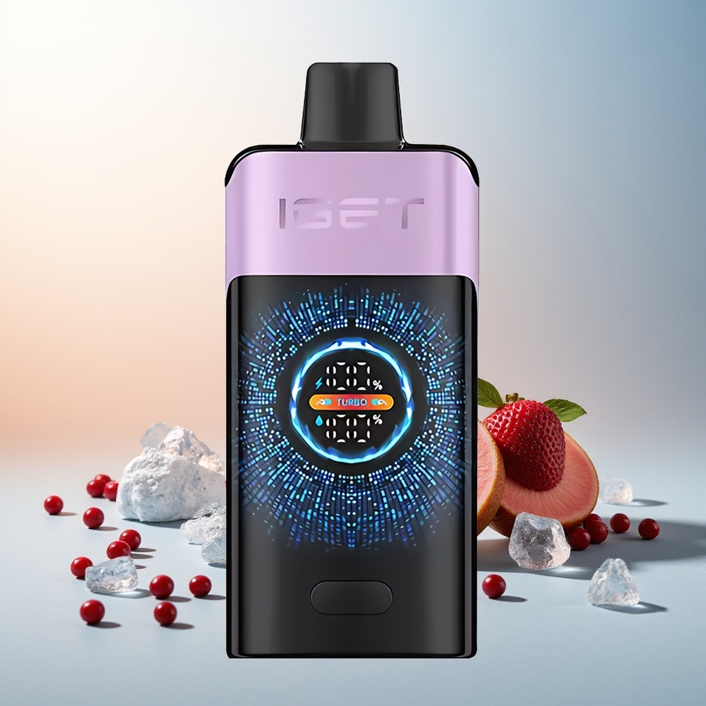 IGET ONE 12000 Puff Büyük Eğimli Renkli Ekranlı 2700 mAh Pil Kapasiteli Karışık Meyveler Buz