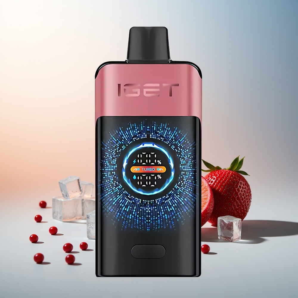 IGET ONE 12000 Puff Büyük Kavisli Renkli Ekran Çift Mesh Bobin Çilek Nar Buz