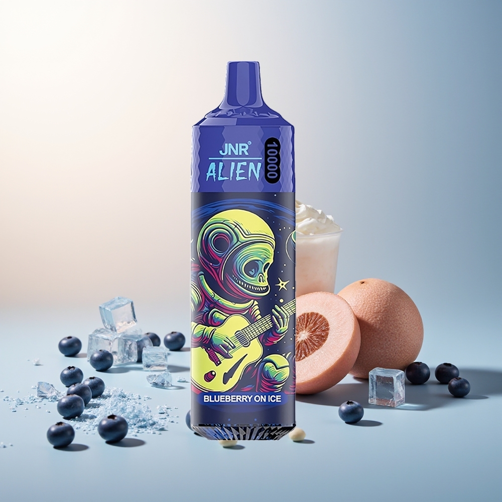 JNR Alien 10000 Puff 850mAh LED Mavi Böğürtlen Buzlu