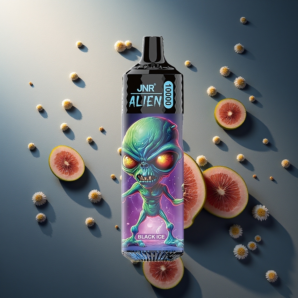 JNR Alien 10000 Puff RGB LED Spor Tasarım Siyah Buz