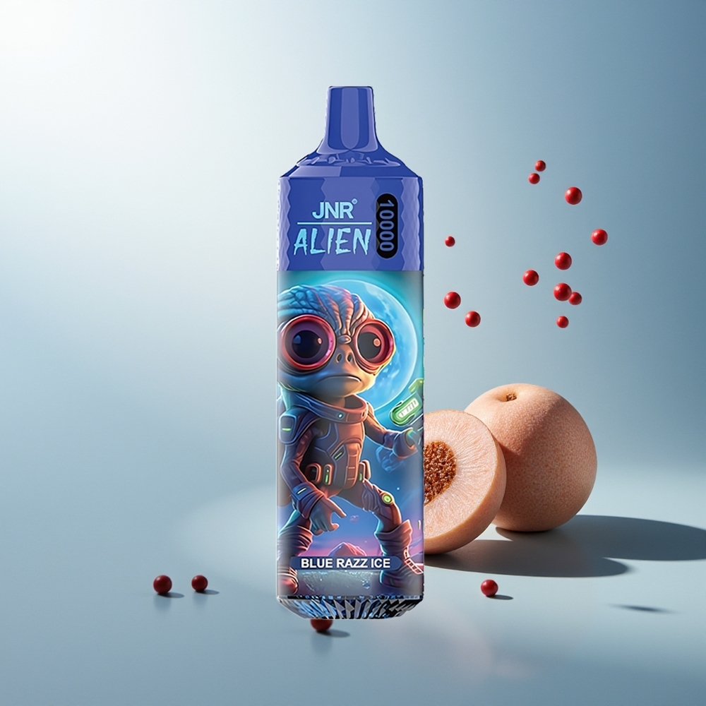 JNR Alien 10000 Puff RGB LED Type-C Hızlı Şarj Spor Tasarım Mavi Ahududu Buz