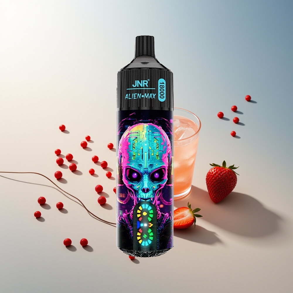 JNR Alien Max 18000 Puf Çift Mesh Çift Çekirdek Tip-C Hızlı Şarj Hubba Bubba Çilek