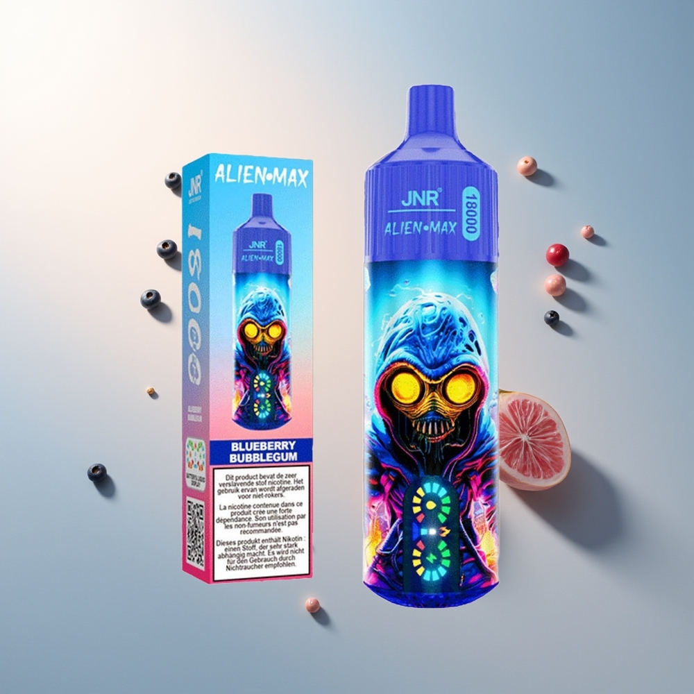 JNR Alien Max 18000 Puff Akıllı LED Ekran Çift Mesh Bobin 28ml Yaban Mersini Sakızı