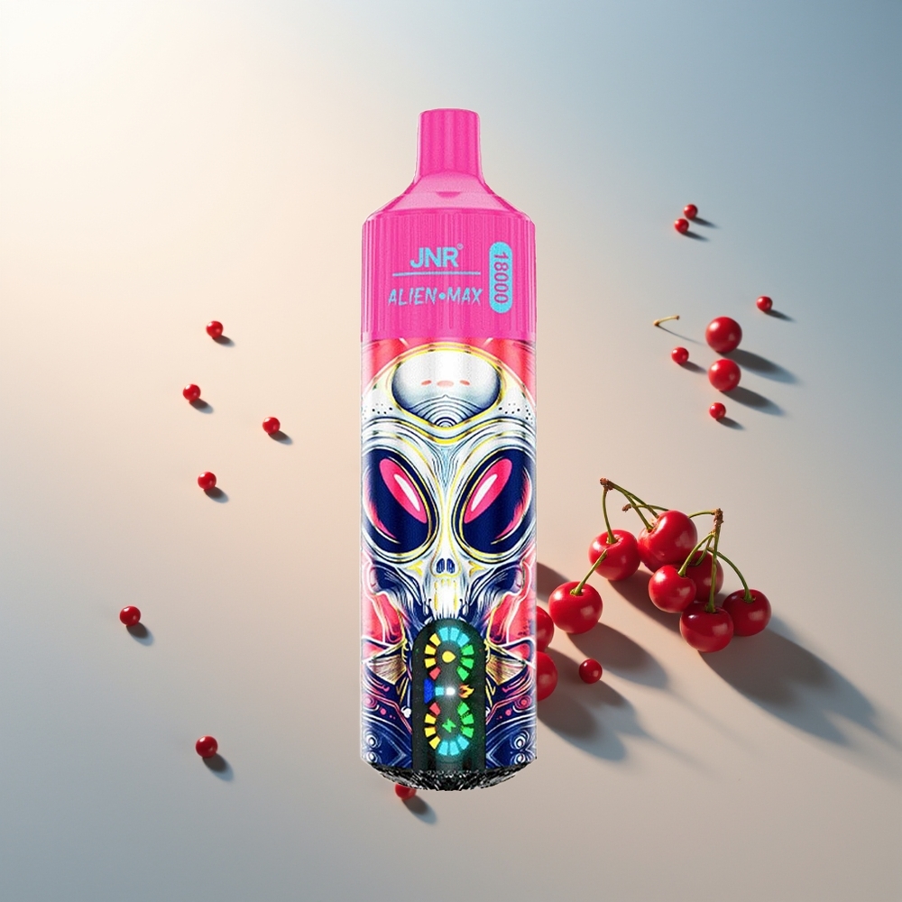 JNR Alien Max 18000 Puff Akıllı LED Ekran Çift Mesh Çift Çekirdek Vişne Böğürtlen