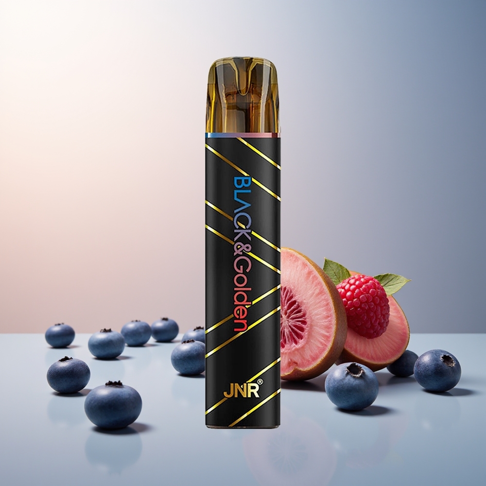 JNR Black&Golden 800 Puff 550mAh 2ml Nikotin%2 Yaban Mersini Ekşi Ahududu