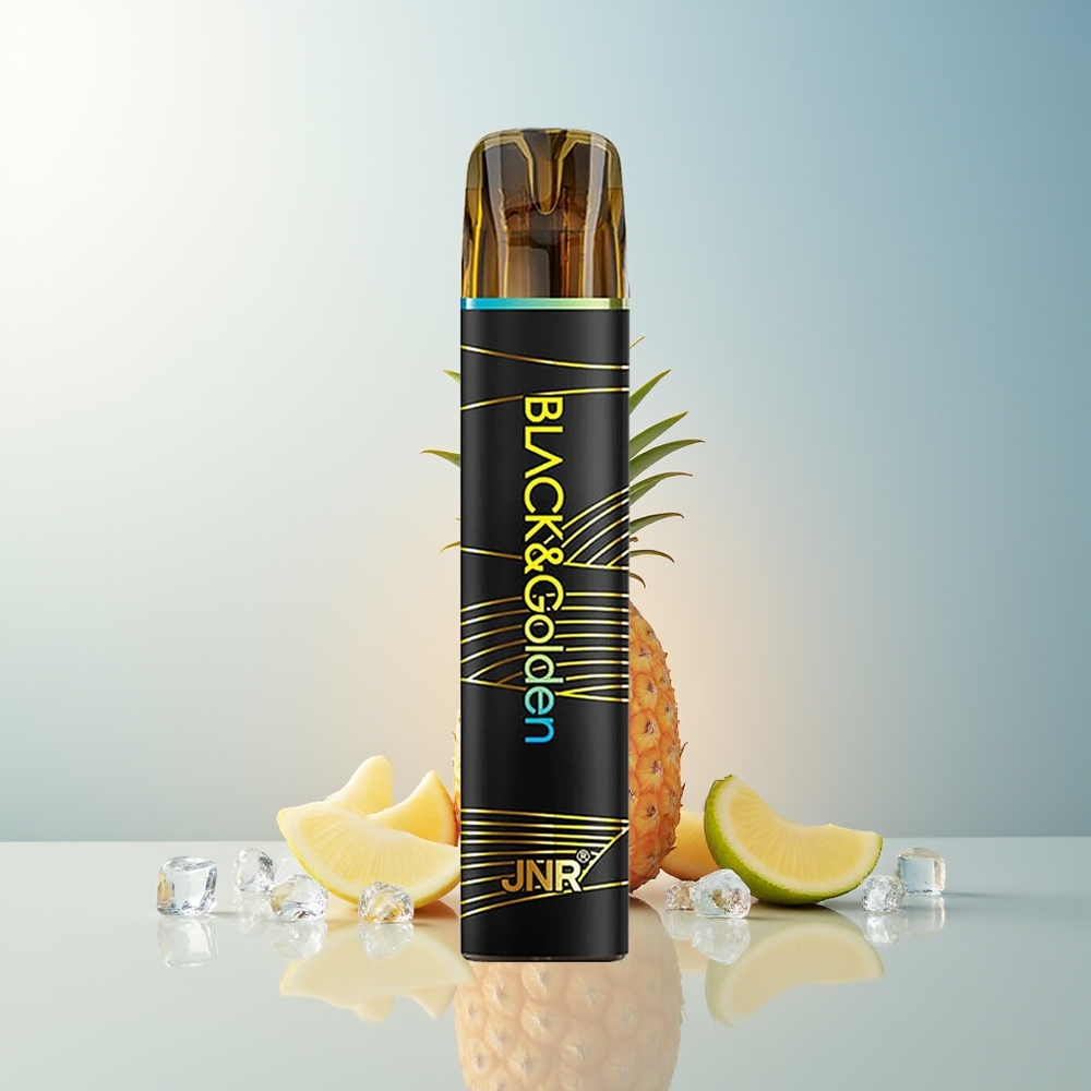 JNR Black&Golden 800 Puff 550mAh 2ml TPD Nikotin 2% Şarjsız Ananas Buz