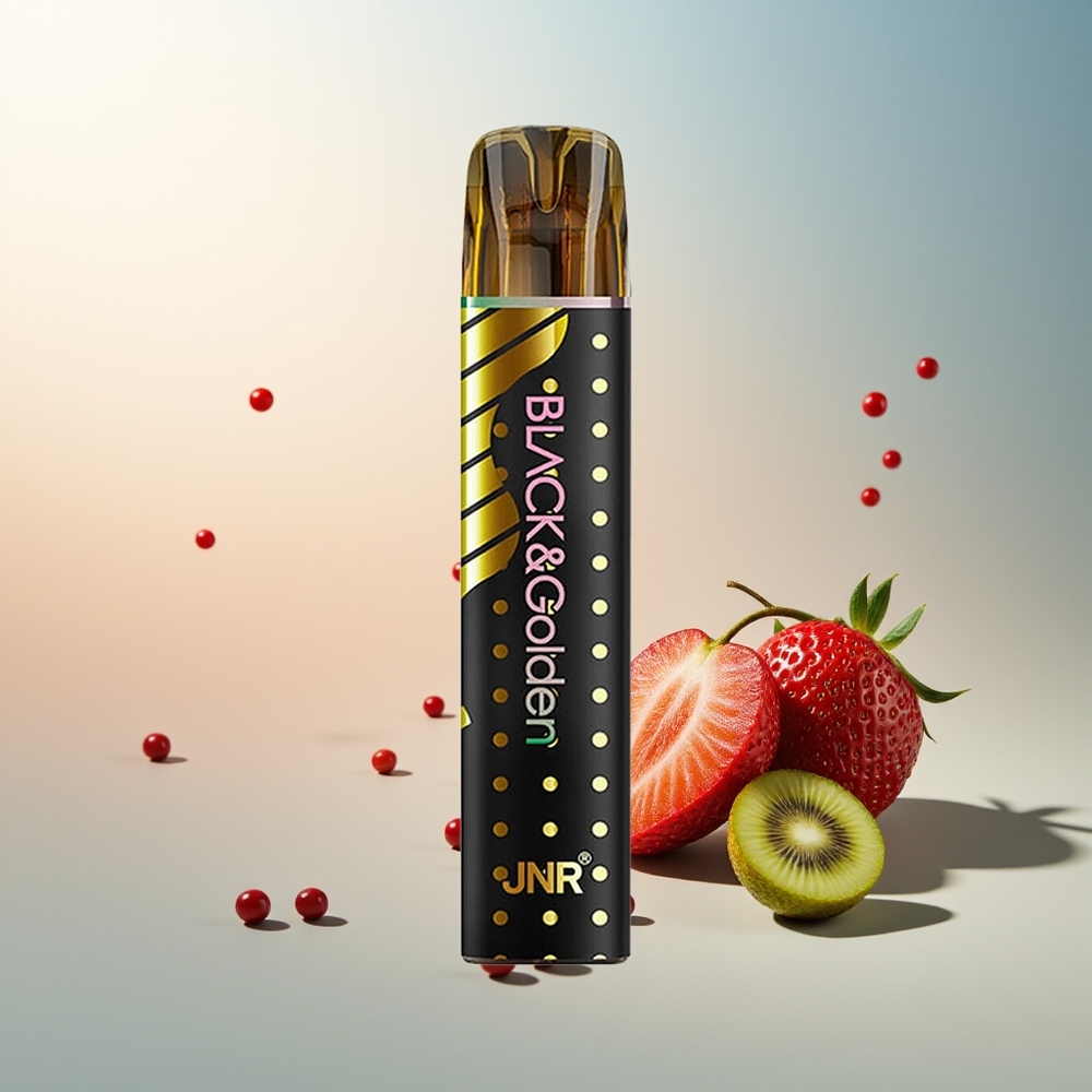JNR Black&Golden 800 Puff Şarj Yok Çilek Kivi