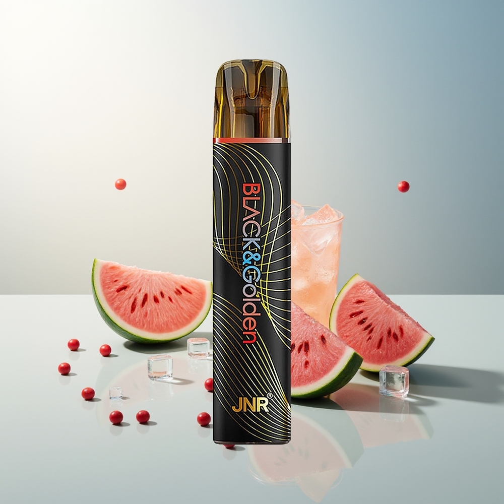 JNR Black&Golden 800 Puff Şarjsız 550mAh 2ml TPD Sertifikalı %2 Nikotin Karpuz Buz