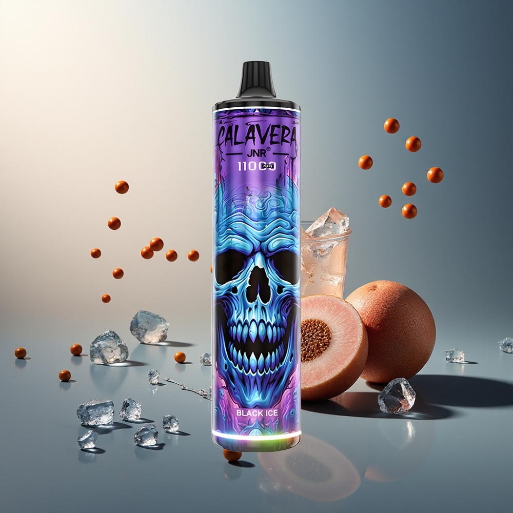 JNR Calavera 11000 Puff Type-C Şarj 850mAh 21ml 1.0ohm Mesh Siyah Buz