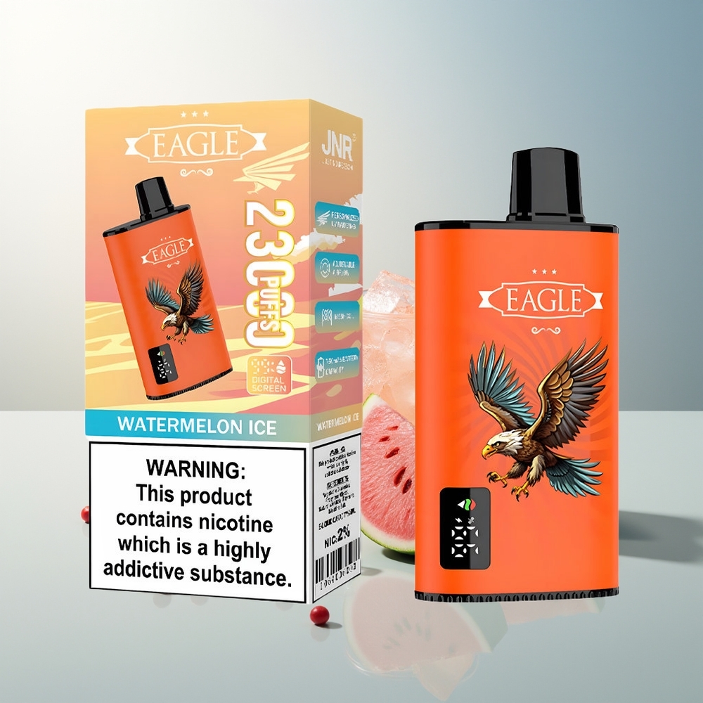 JNR EAGLE Smart 23000 Puff Dijital Ekran 1.0ohm Mesh Coil Ayarlanabilir Hava Akışı Karpuz Buz