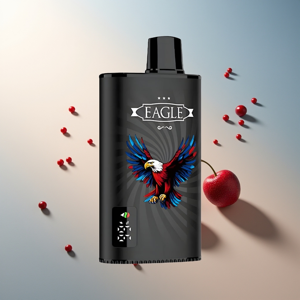 JNR EAGLE Smart 23000 Puff Dijital Ekran 1.0ohm Mesh Coil Ayarlanabilir Hava Akışı Vişne Kola