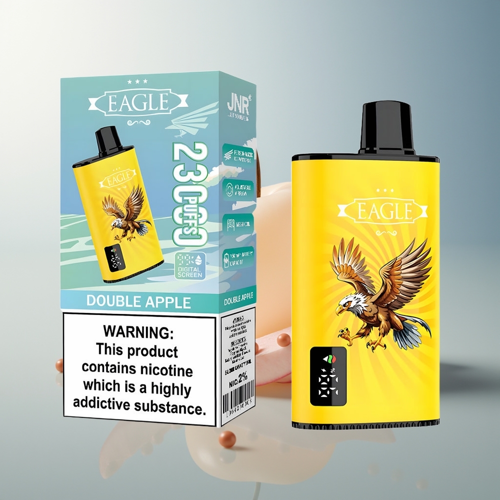 JNR EAGLE Smart 23000 Puff Dijital Ekran 1.0ohm Mesh Coil Ayarlanabilir Hava Akışı Çift Elma