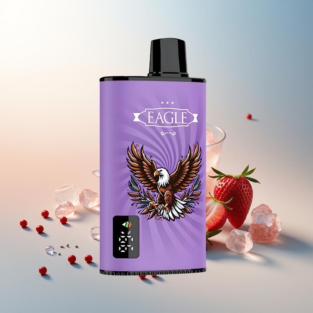 JNR EAGLE Smart 23000 Puff Dijital Ekran 1.0ohm Mesh Coil Ayarlanabilir Hava Akışı Çilek Buz