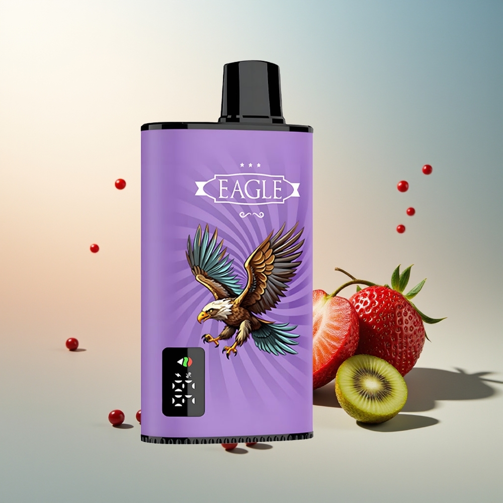 JNR EAGLE Smart 23000 Puff Dijital Ekran 1.0ohm Mesh Coil Ayarlanabilir Hava Akışı Çileki Kivi