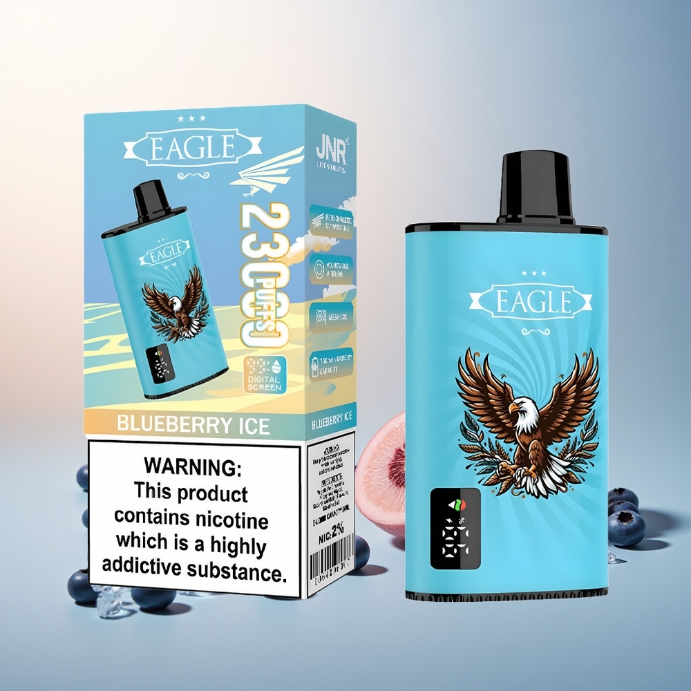 JNR EAGLE Smart 23000 Puff Dijital Ekranlı Ayarlanabilir Hava Akışı Yaban Mersini Buzlu