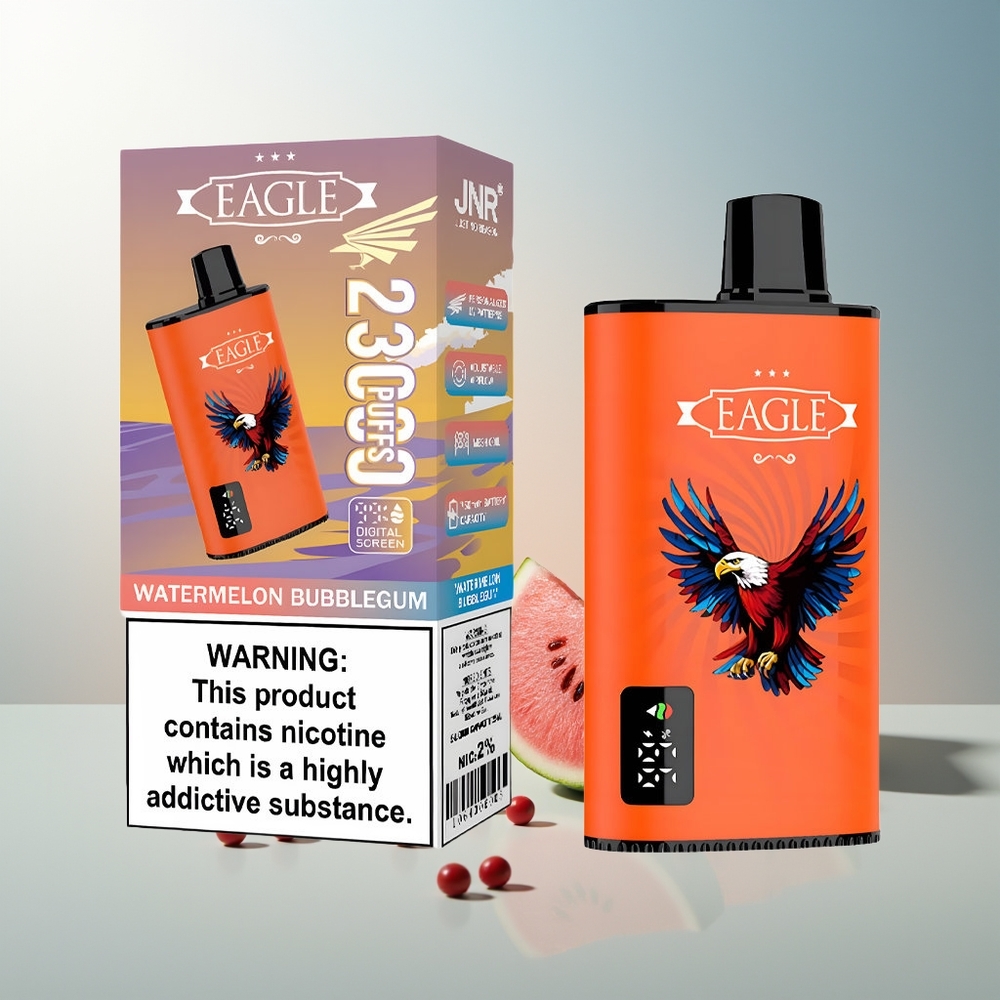 JNR EAGLE Smart 23000 Puffs Dijital Ekran 1.0ohm Mesh Coil Ayarlanabilir Hava Akışı Karpuz Sakız