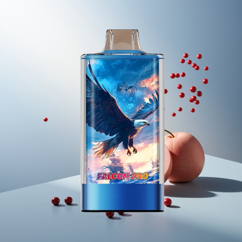 JNR Falcon Pro 28000 Puff 30ml 950mAh Akıllı Ekran MTL Mavi Ahudulu Kiraz