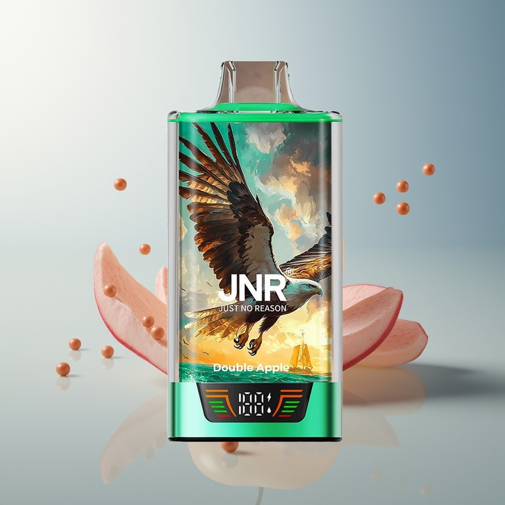 JNR Falcon Pro 28000 Çift Elma 30ml 28000 Puff 5% Nikotin Akıllı Ekran Çift Mesh Coil USB Type-C Şarj MTL