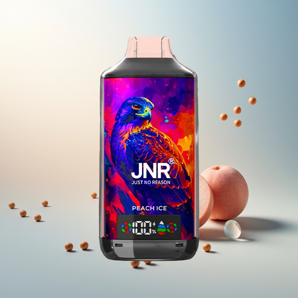 JNR Falcon X 18000 Puf Dijital Ekran Çift Mesh Çekirdek Şeftali Buz