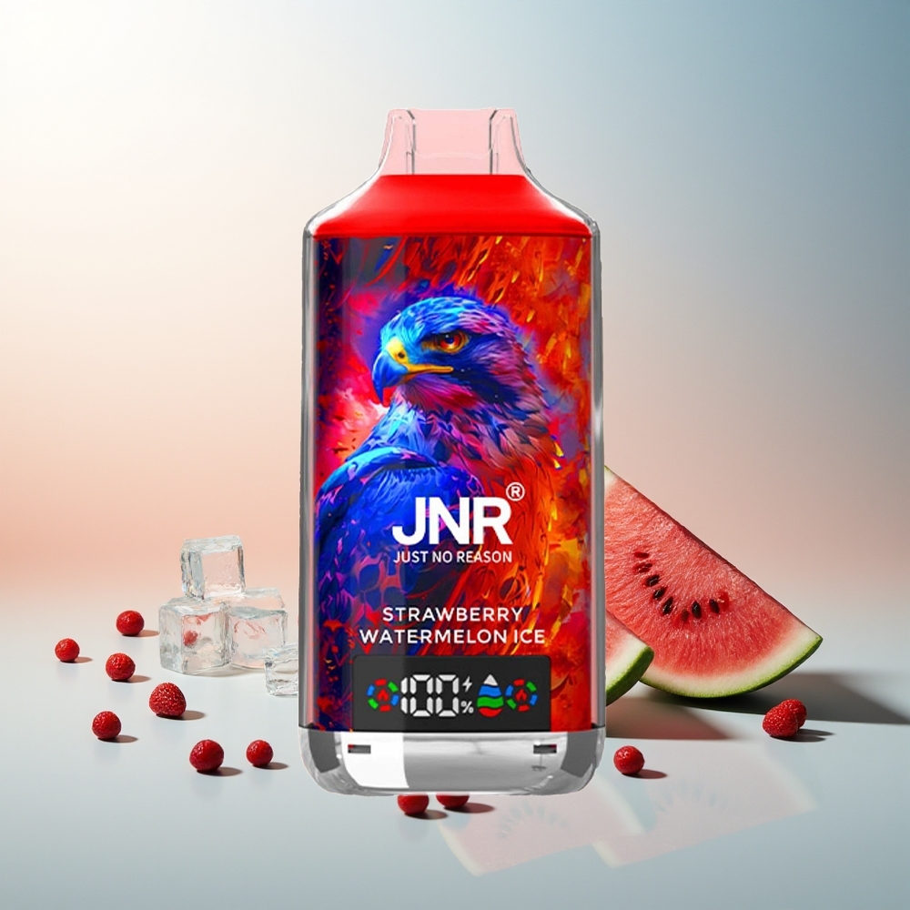 JNR Falcon X 18000 Puff Çift Mesh Çift Çekirdek Dijital Ekran Tip-C Hızlı Şarj Çilek Karpuz Buz