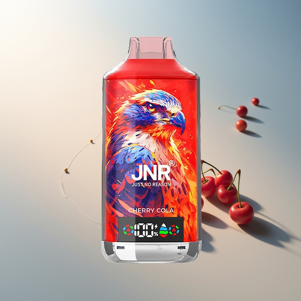 JNR Falcon X 18000 Puff Çift Örgülü Çekirdek Hızlı Şarj Dijital Ekran Kiraz Aromalı